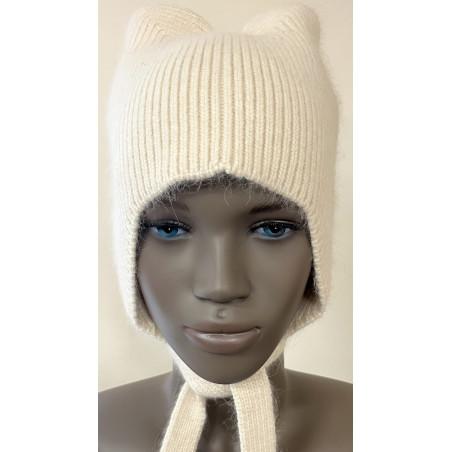 Bonnet de Loup Angora ivoire