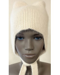 Bonnet de Loup Angora ivoire