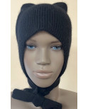 Bonnet de Loup Angora Noir
