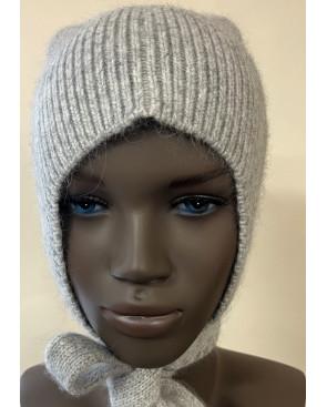 Bonnet de Loup Angora Gris clair