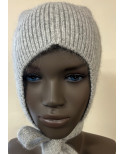 Bonnet de Loup Angora Gris clair
