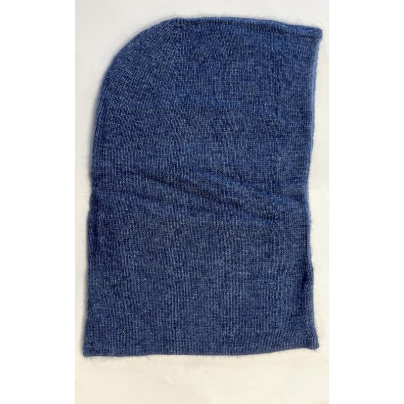 Bonnet Capuche Bleu Jeans Laine Angora Caprices