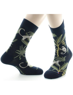 Chaussettes Coton bio Made in France Dagobert à l'envers Savane