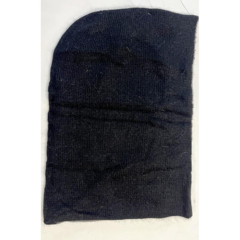 Bonnet Capuche Laine Angora noir Caprices