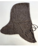 Cagoule Capuche Laine Angora Taupe