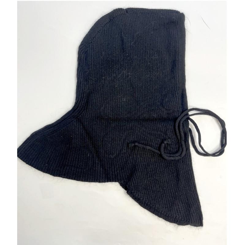 Cagoule Capuche Laine Angora noir