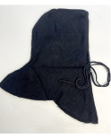 Cagoule Capuche Laine Angora noir