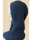 Cagoule Capuche Laine Angora noir
