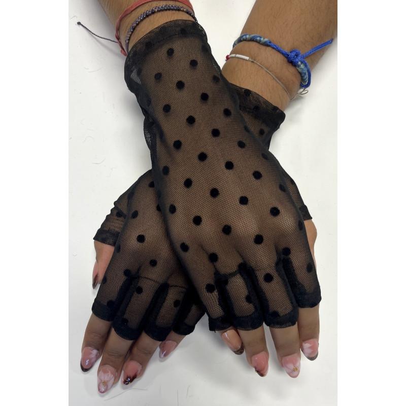 Mitaines Tulle chic Plumetis Caprices