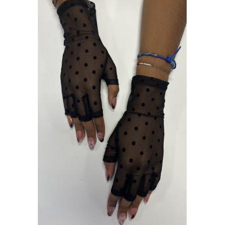 Mitaines Tulle chic Plumetis Caprices