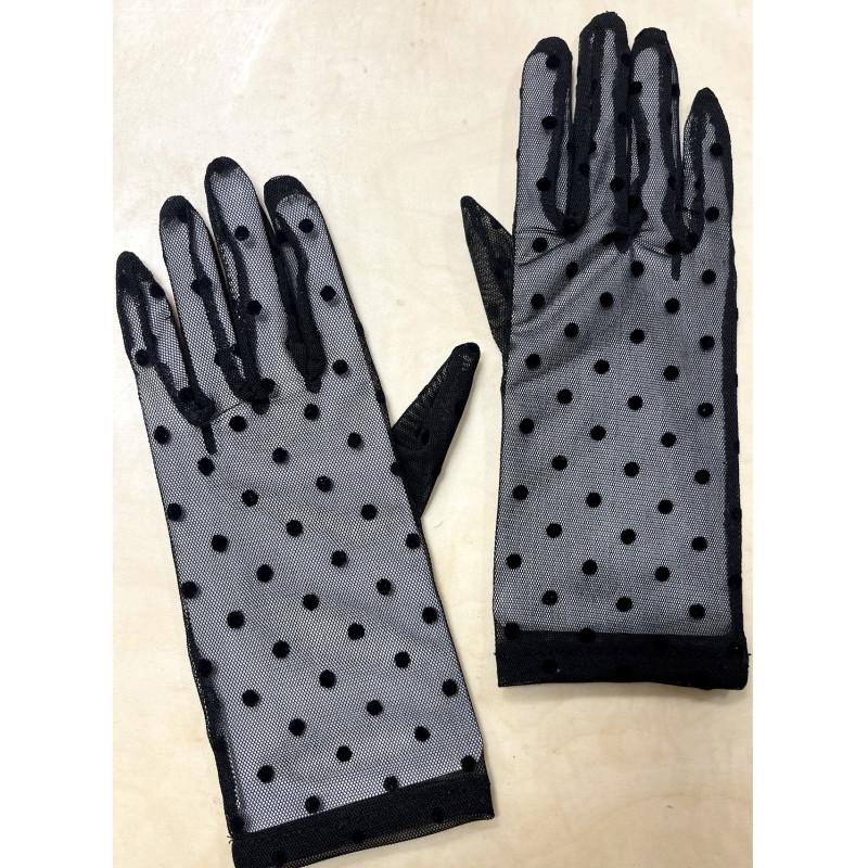 Gants tulle plumetis Chic noir