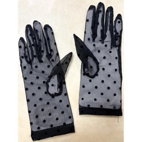 Gants tulle plumetis Chic noir
