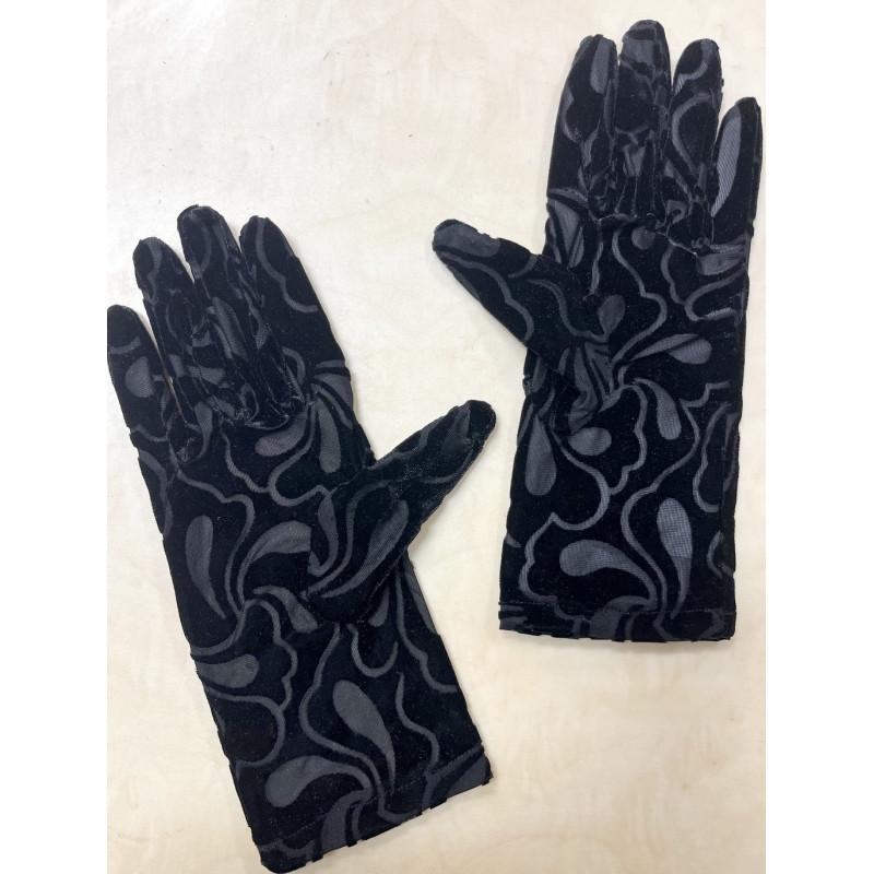 Gants Velvet dévoré Feuillus noirs