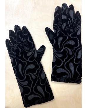 Gants Velvet dévoré Feuillus noirs