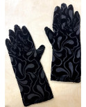Gants Velvet dévoré Feuillus noirs