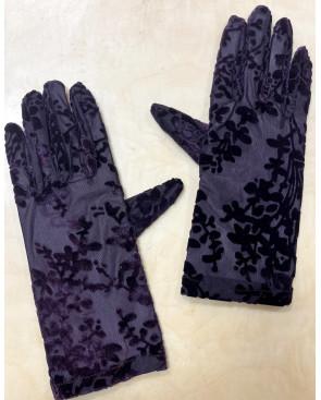 Gants Velvet dévoré Vignes fleuries