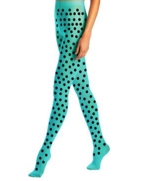 collant opaque 60-les-petits-caprices--gros-poka-dots-lagon-pois-noir