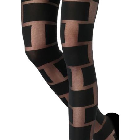 Collant Emilio Cavallini Cubes et Briques Noir