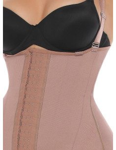 Combinaison Short Microfibre Liscy Ligne Tech taupe 2