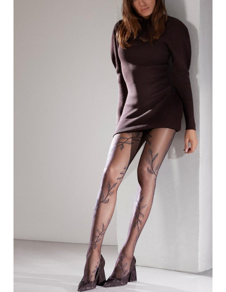 Collant Le Bourget Création Feuilles D'argent 15J7