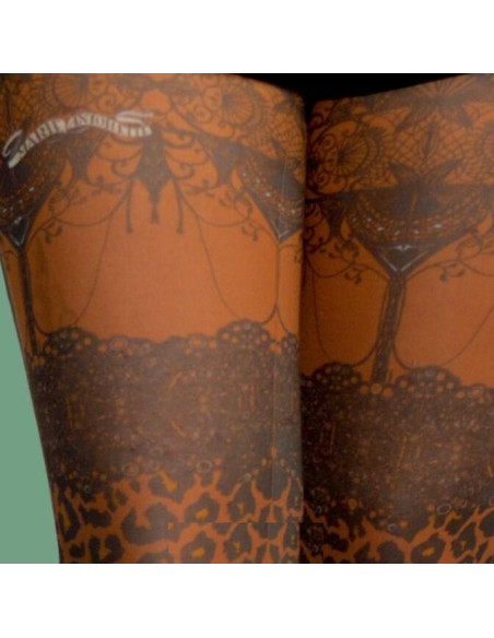 collant opaque imprimé peau de léopard délire maireantoilette