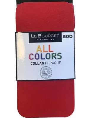 Collant Opaque, Rouge - Aux Feux de la Fête - Paris