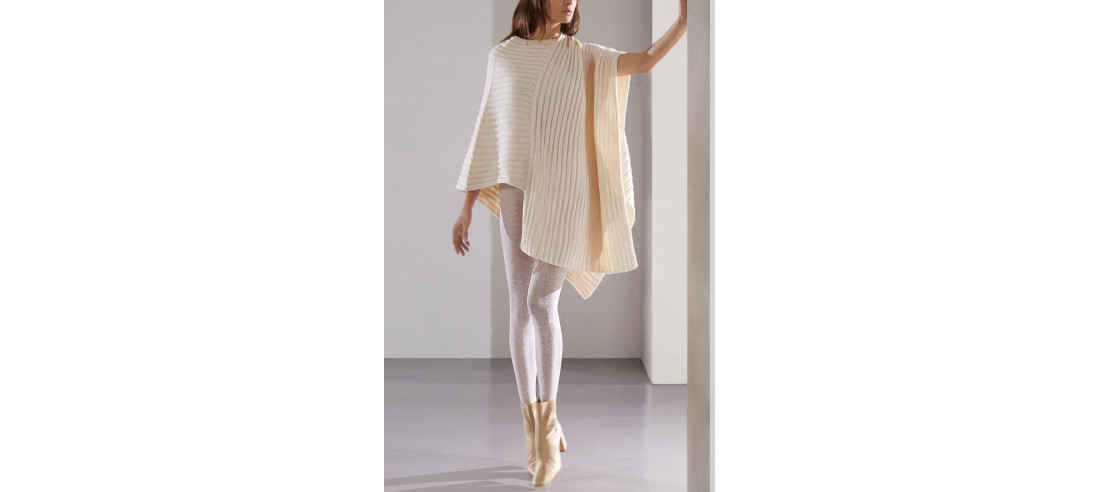 collant fin en cachemire hiver Le Bourget couleur neige