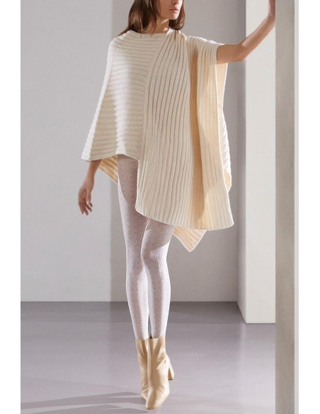 collant fin en cachemire hiver Le Bourget couleur neige