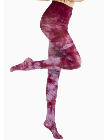 Collant Opaque Tie And Dye Le Bourget bordeaux