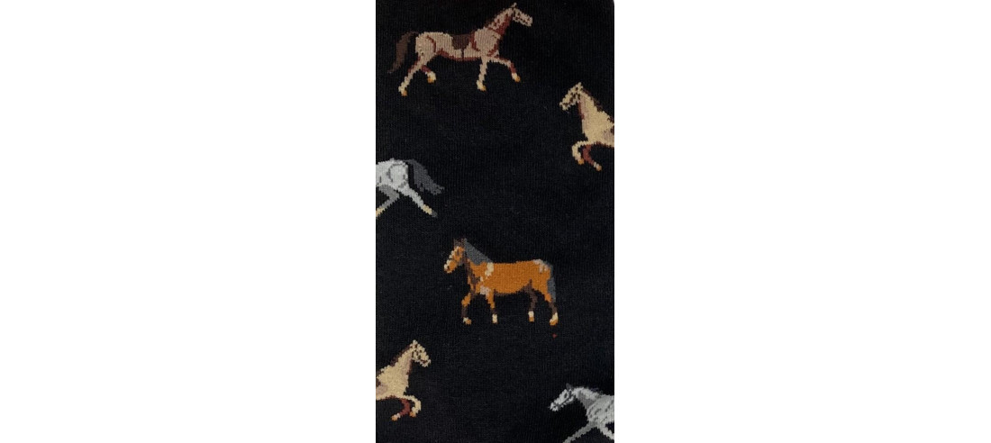 Chaussettes Coton Fan de chevaux détail
