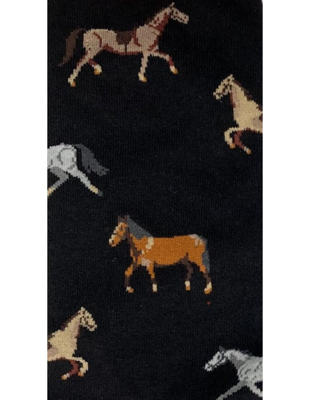 Chaussettes Coton Fan de chevaux détail