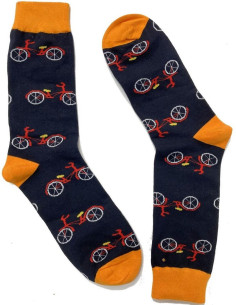 chaussettes Fantaisie velos rouges