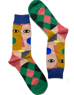 Chaussettes Visage inspiration Picasso