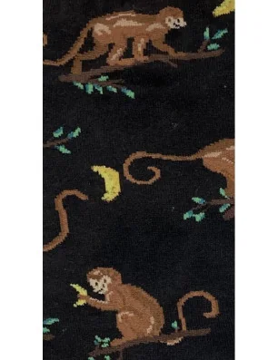 Chaussettes Fantaisie Chimpanzés sur un bananiers détail