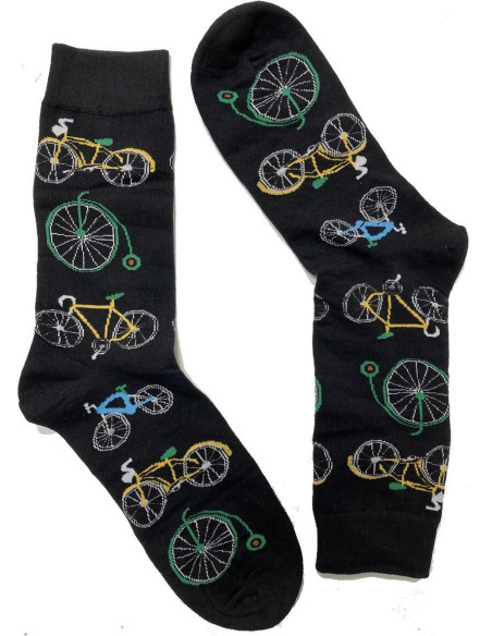 Chaussettes vélos rigolos à l'ancienne