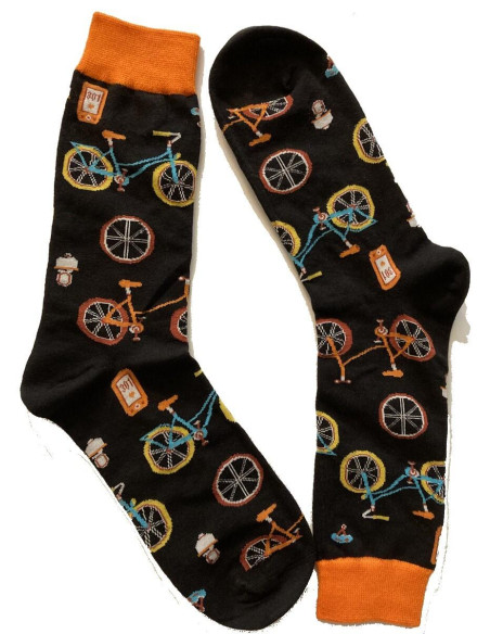 Chaussettes vélos rigolos application