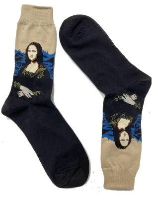 chaussettes Artistes Illustres Mona Lisa de Leonard de Vinci