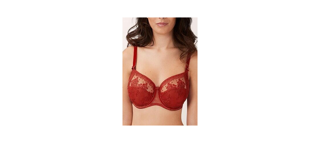 Soutien gorge Empreinte classique Ellen 7211 rouge toscan face