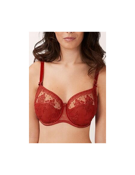Soutien gorge Empreinte classique Ellen 7211 rouge toscan face