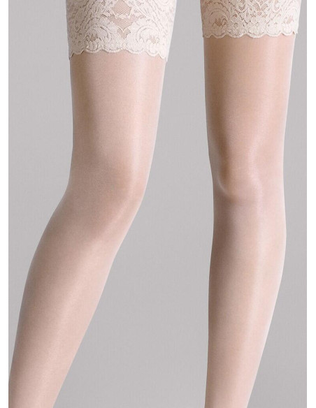 Bas Classique Dentelle Chic Girardi FEMME HIVER 40 dEN IVOIRE