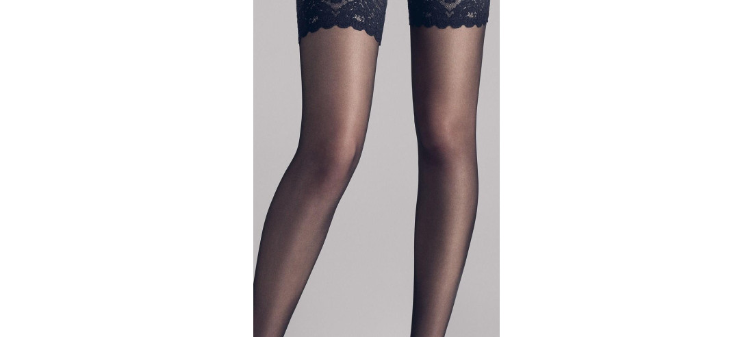 Bas Classique Dentelle Chic Girardi FEMME HIVER 40 dEN MARINE