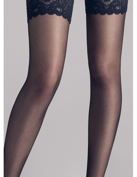 Bas Classique Dentelle Chic Girardi FEMME HIVER 40 dEN MARINE