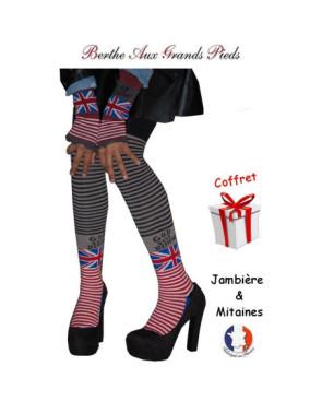 Jambière et mitaines Berthe aux grands Pieds god save Berthe