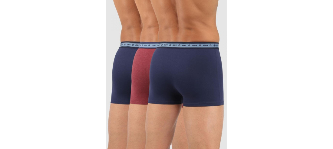 Boxer Dim Green Bio PAck  3 boxer en coton bio détail dos