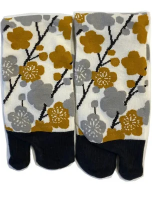 Chaussettes Japonaises coton bouquet feuilles  automne d'hiver