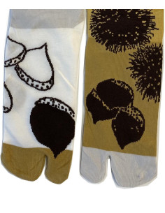 Chaussettes Japonaises  glands et chataignes 2