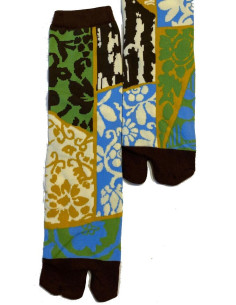 Chaussettes japonaises Patchwork végétal