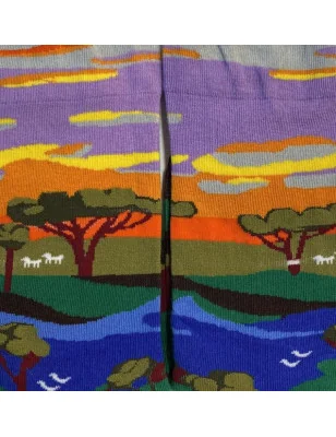 Chaussettes Payasage Grands Lacs et Baobabs Soleil couchant