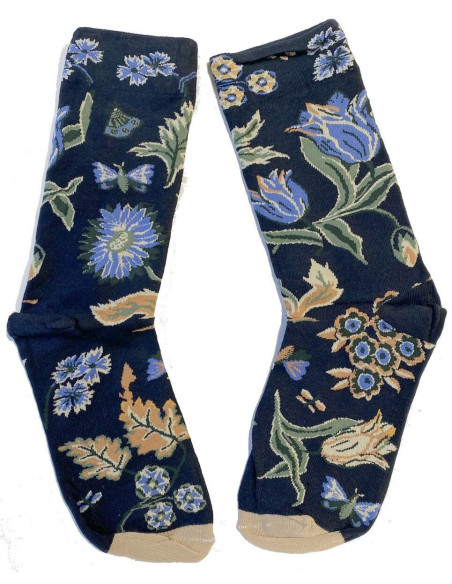 Chaussettes Bouquets de Bleuets Les petits caprices