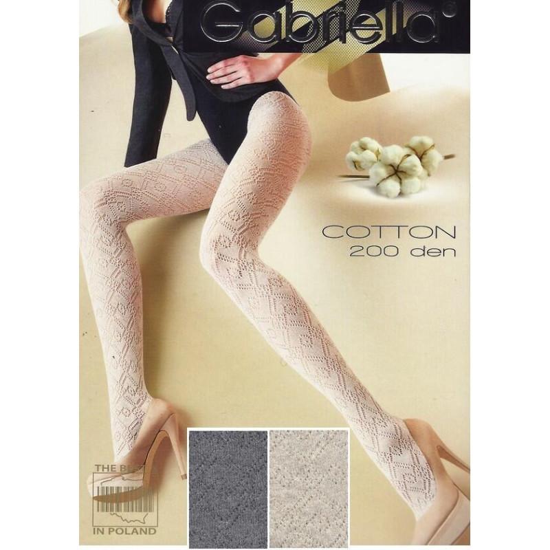 Collant Losange ajouré coton